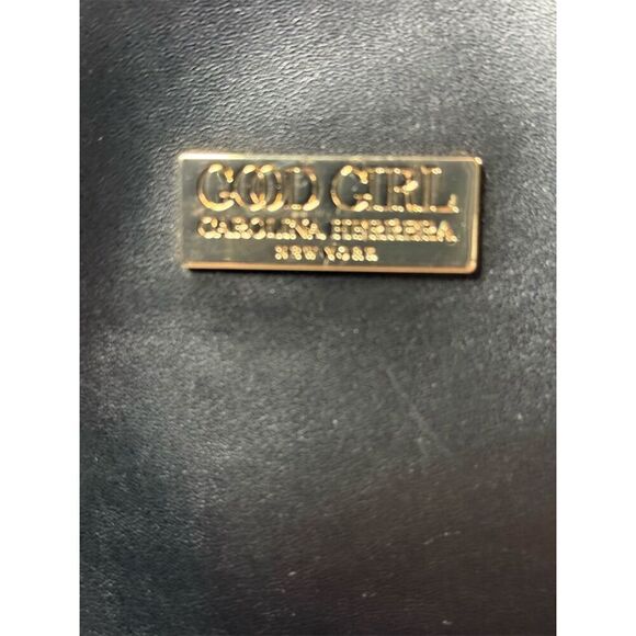 Carolina Herrera Good Girl Black Tote Bag w/ Gold Logo Women's Large​ - Picture 4 of 8